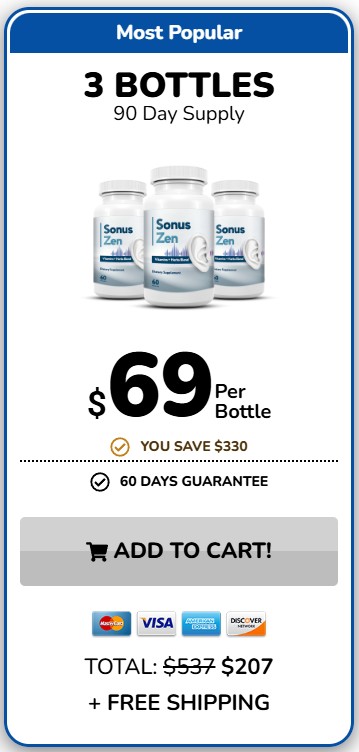 SonusZen 3 Bottle Price